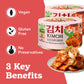 Delief Sliced Spicy Kimchi - Authentic Korean Napa Cabbage, Vegan, Gluten-Free, Shelf-Stable Canned, No Preservatives, 5.64 Oz/1