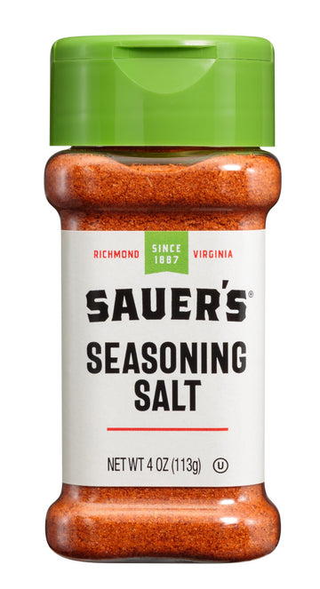 Sauers Seasoning Salt - 4 Ounce Pack - Flavor Enhancer for Cooking