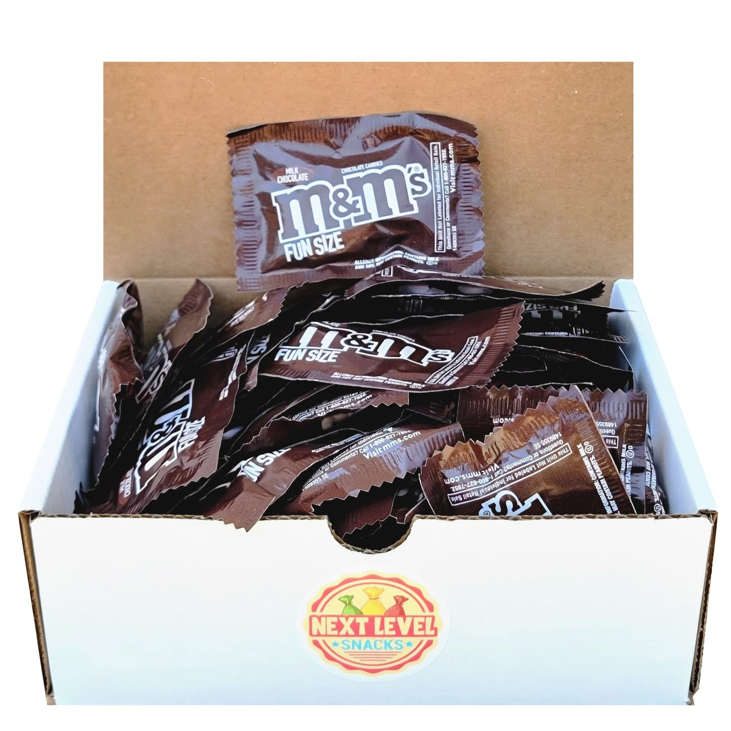 M&M's Milk Chocolate Fun Size Packets Bulk Box (Pack of 60) (Approx. 2.2LB)