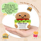 AVBODA Mini Inspirational Positive Burger Cute Handmade Crochet Cheeseburger for Birthday Christmas Back to School Encouragement