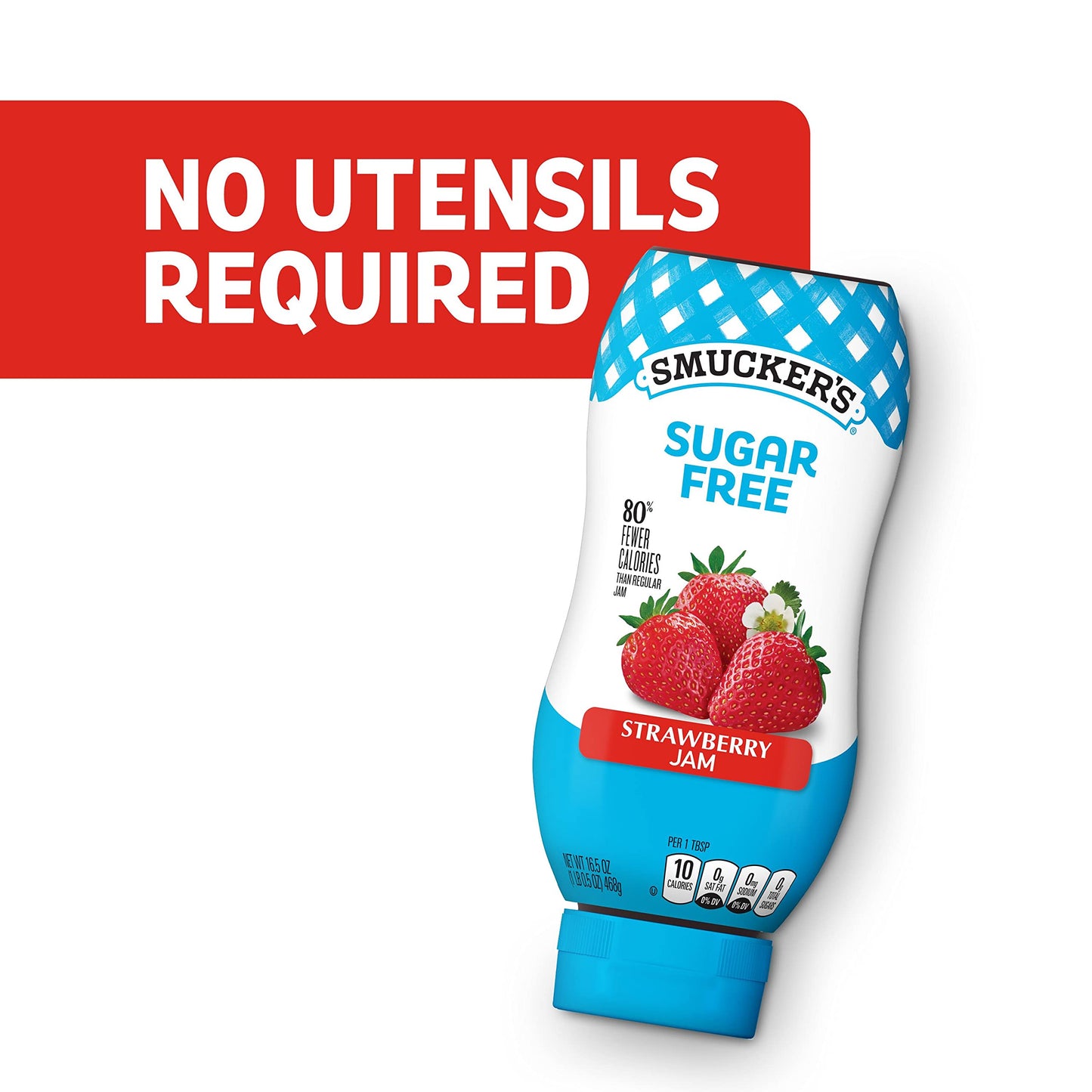 Smuckers Squeeze Sugar Free Strawberry Jam, 16.5 Oz. Bottle