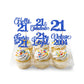 Rssta i 24 Pack Cupcake Toppers Glitter Blue - Twenty One Cheers to 21 Years Cake Decorations for 21st Birthday Party Supplies