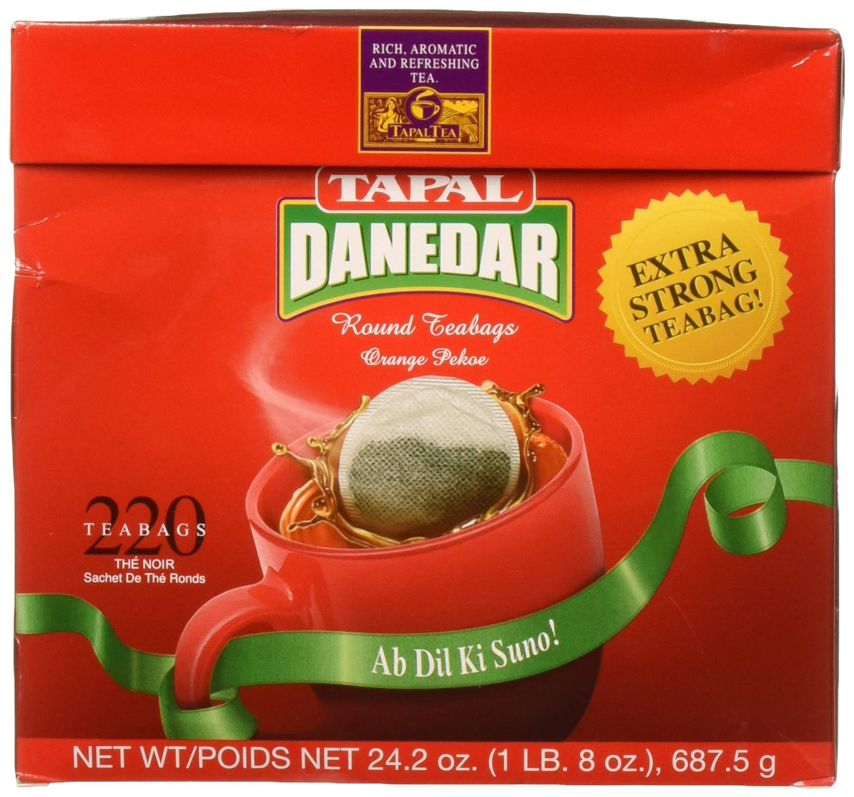 Tapal Danedar 2 Cup Round Tea Bags 220Ct, (687.5G)