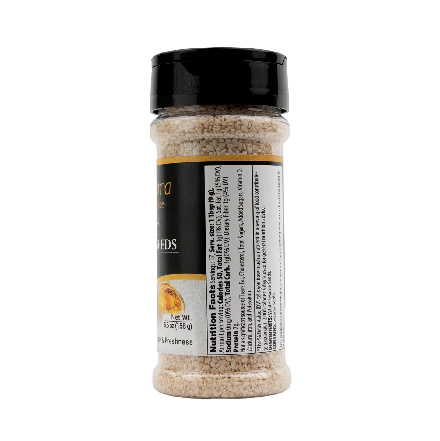GranAroma White Sesame Seeds, Add Texture & Flavor to Any Recipe, Mix of Sesame Seeds, Garlic, Onion & Salt (5.6 Ounce)