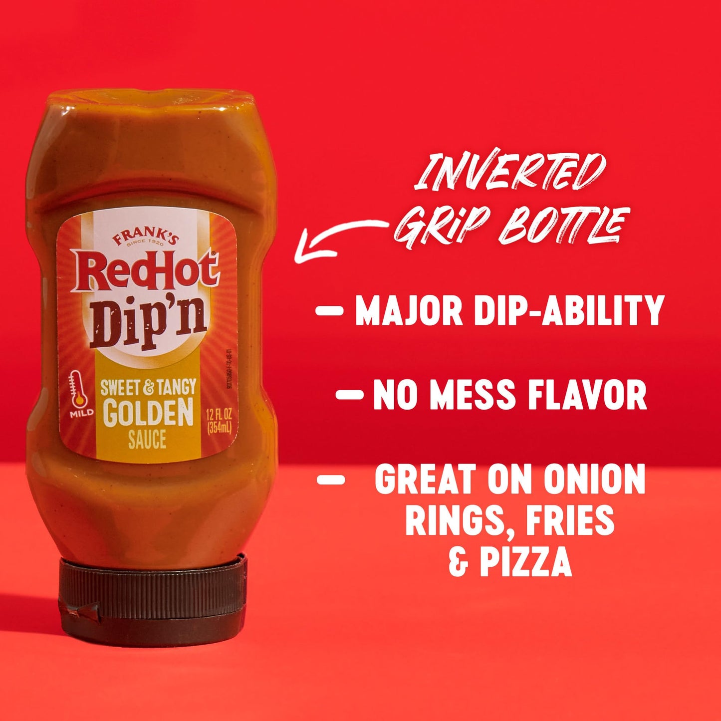 Franks RedHot Dipn Sweet & Tangy Golden Sauce, 12 fl oz (Pack of 2)
