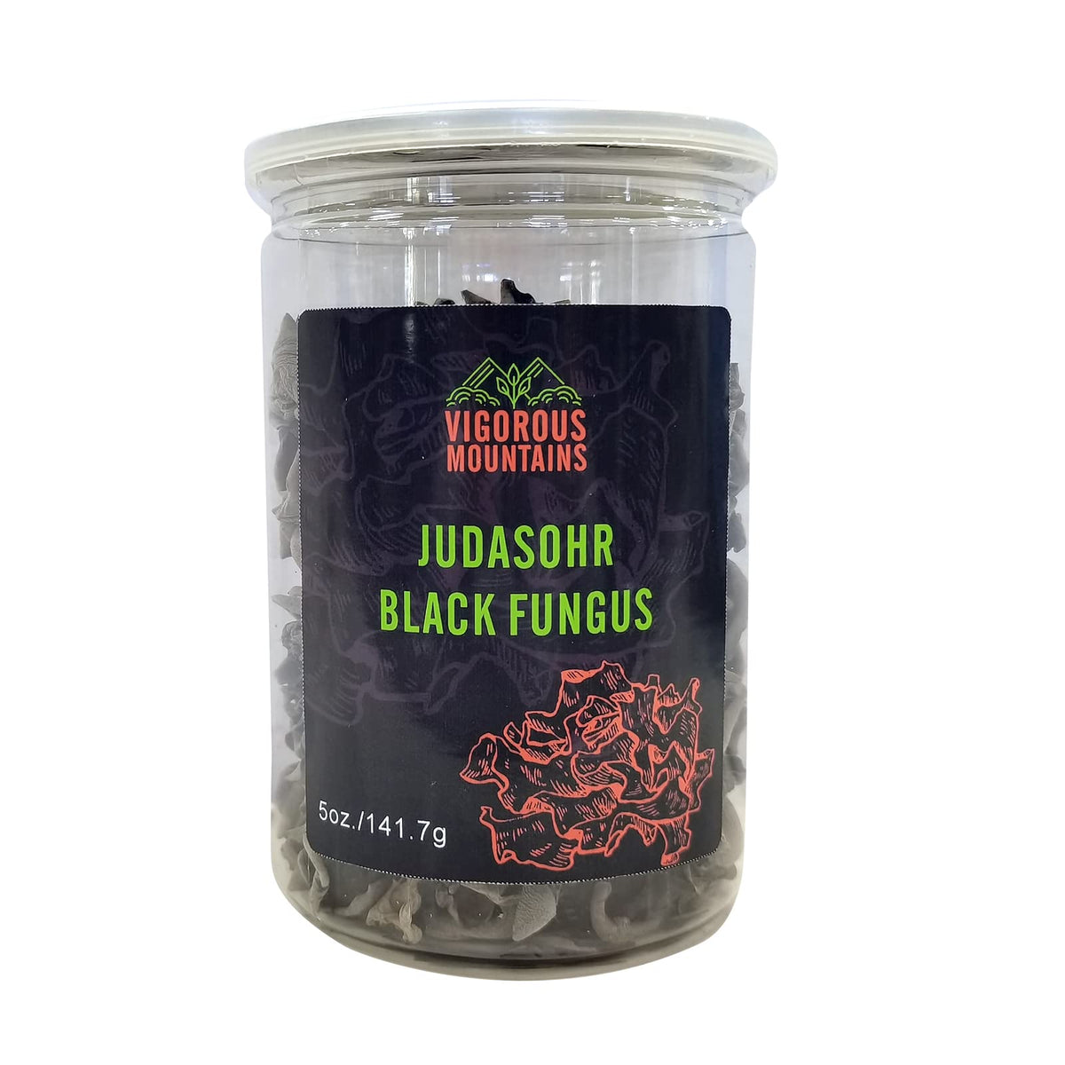 VIGOROUS MOUNTAINS Dried Woodear Mushrooms for Cooking, Chewy Texture Dry Black Fungus for Soup/ Stir-fries/ Salads , ??5oz 141.