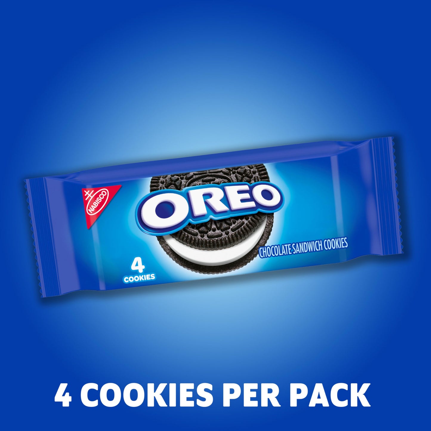 OREO Chocolate Sandwich Cookies, 40 Snack Packs (4 Cookies Per Pack, 4 Boxes)