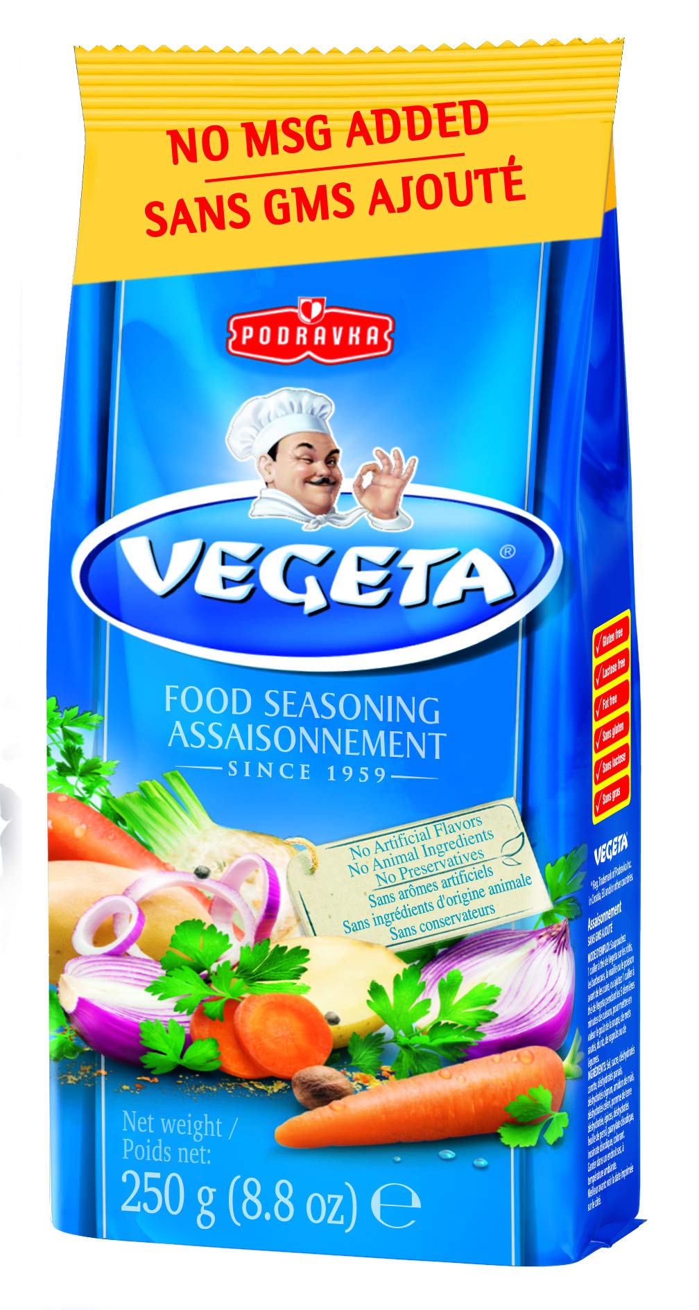 Podravka Vegeta All Purpose Seasoning No Msg 8.8 Oz (250 G)