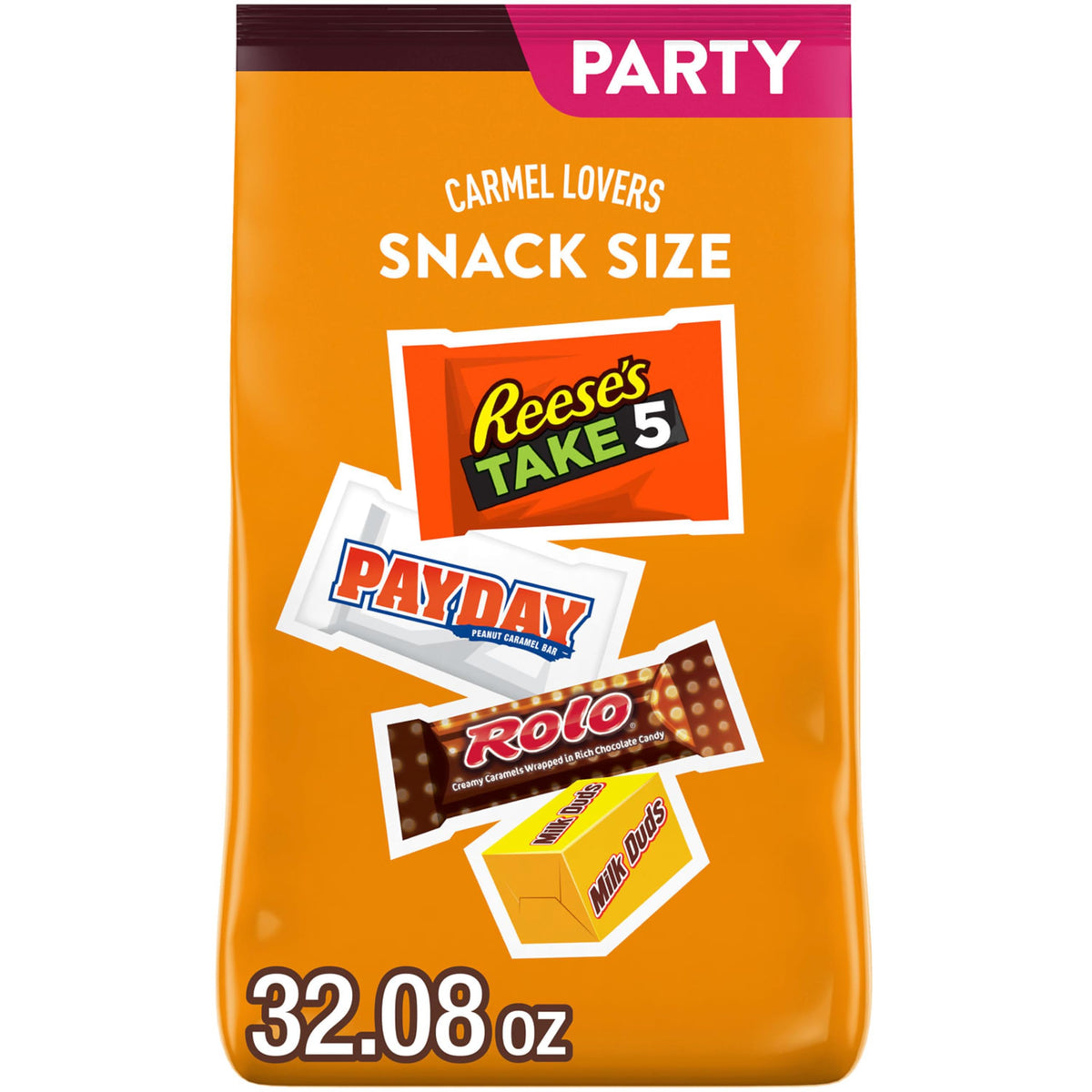 Hershey Assorted Caramel Flavored Snack Size  Candy Party Pack  32.08 oz