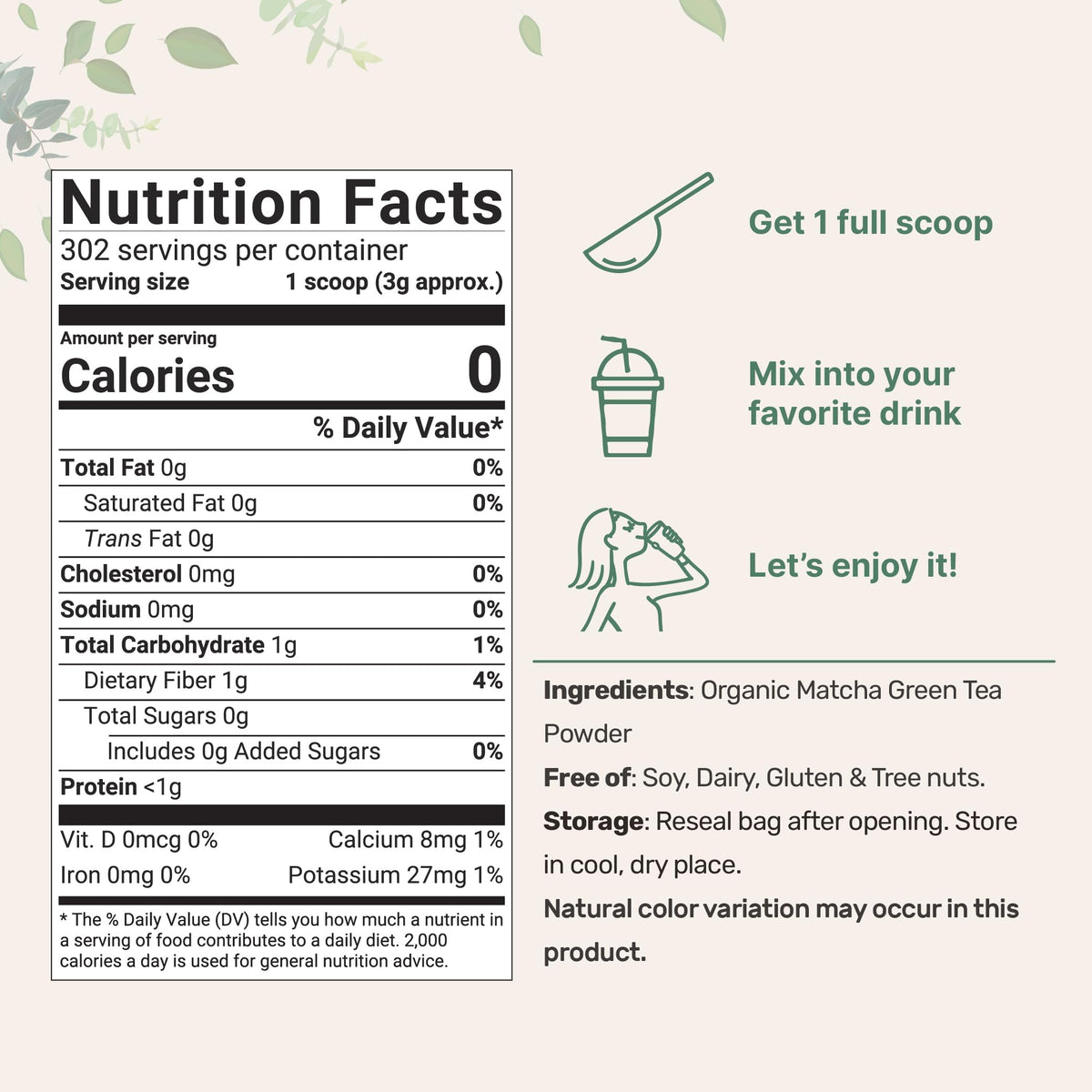 Organic Matcha Green Tea Powder, 2 Pound (32 Ounce) | Culinary Grade, Unflavored, First Harvest Authentic Japanese Origin, 100%
