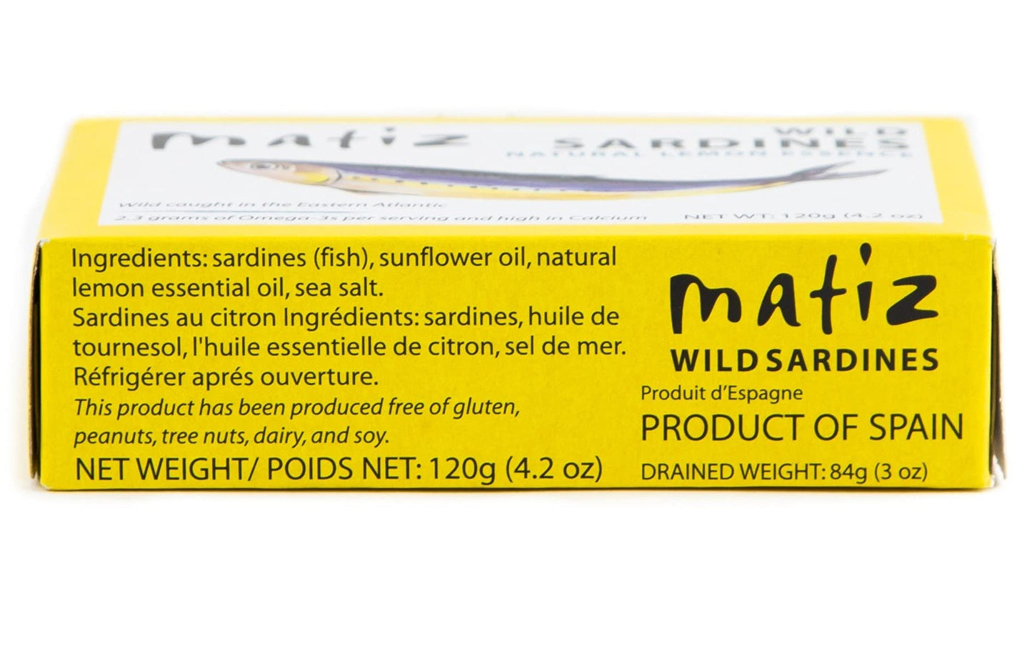 Matiz Sardines With Lemon Packed In Olive Oil (4.2Oz/120G Tin)