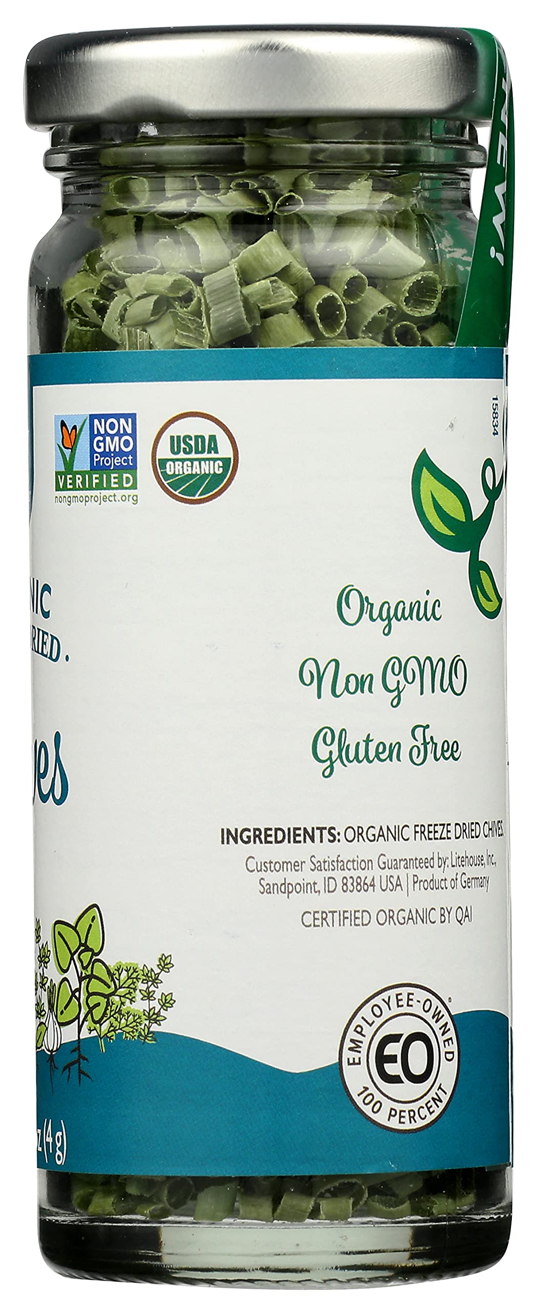 Green Garden Organic Freeze-Dried Chives - Freeze Dried Chives, Dried Chives, Substitute Chives Fresh, Chives Freeze Dried, Glut