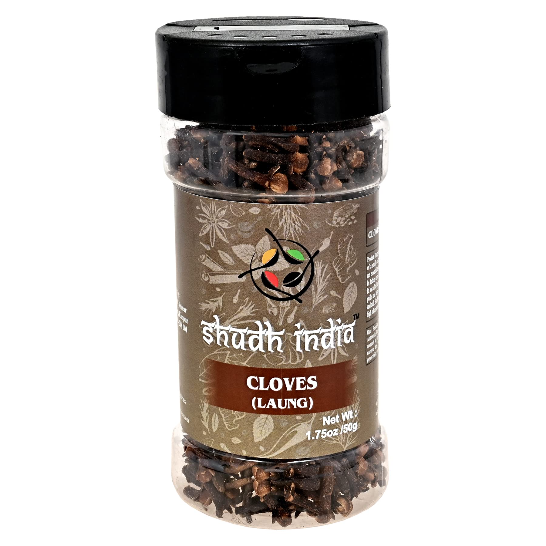 Shudh India Whole Cloves (Laung) - All Natural, Non-GMO, Vegan - 2 Ounces