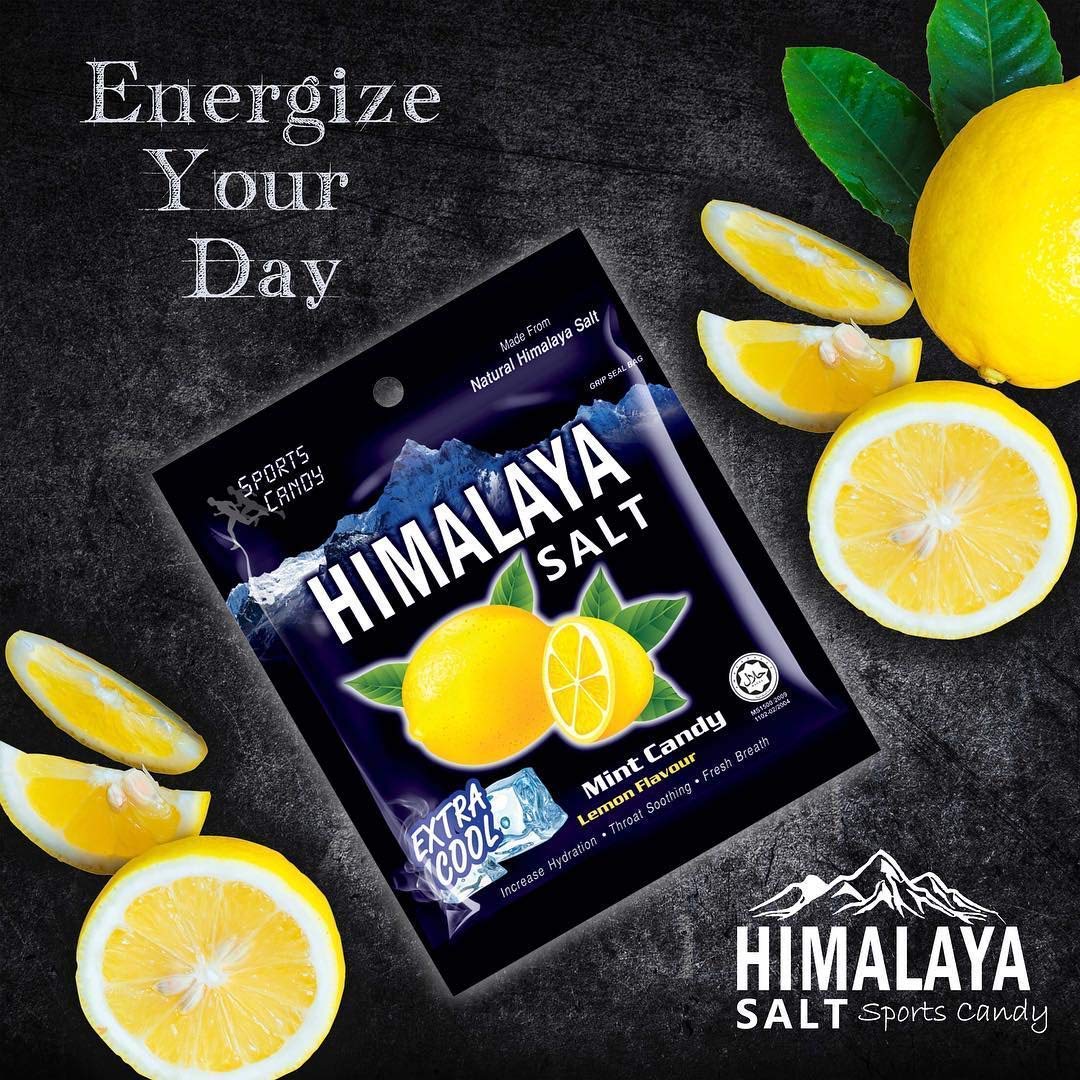 1 Box Big Foot Natural Himalaya Salt Mint Candy - Lemon Flavour ( 12 Pcs )