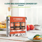 Soeos Spice Seasoning Set Of 3, 5.2Oz(146G), With Integrated Grinders, Salt And Pepper Grinder Set, Pure And Fresh Perfect For Bbq Seasoning Gift Set, Grilling Spice, Herb, Spice & Seasoning Gifts