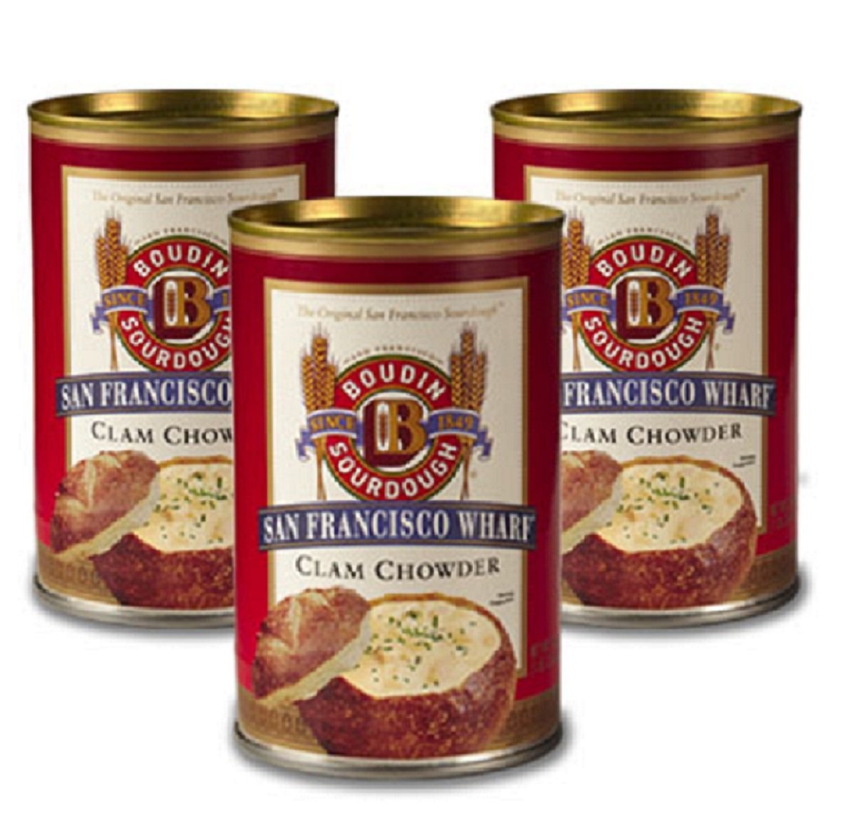San Francisco Boudin Clam Chowder Soup -3 Pack