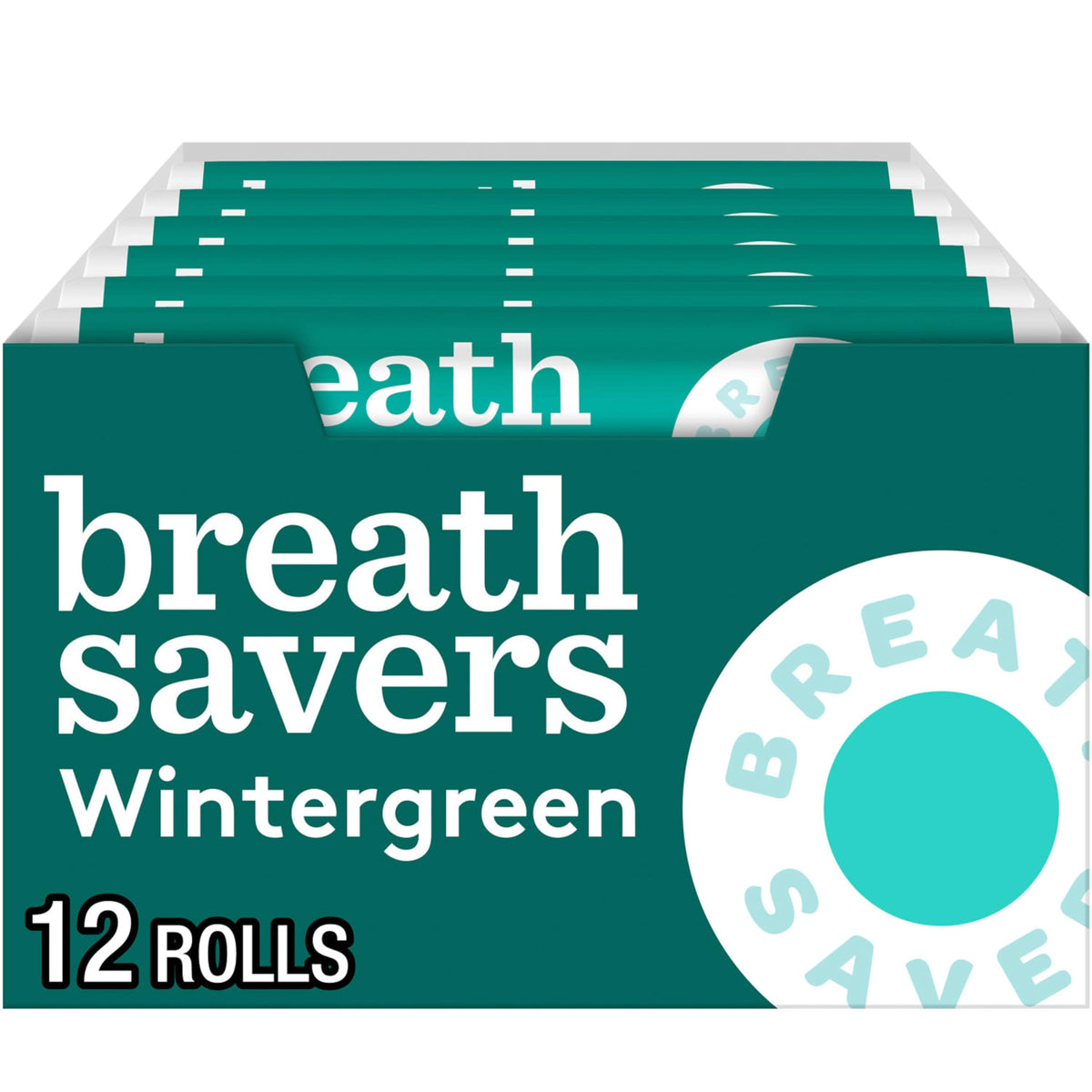 BREATH SAVERS Wintergreen Sugar Free Breath Mints Rolls, 0.75 oz (24 Count)