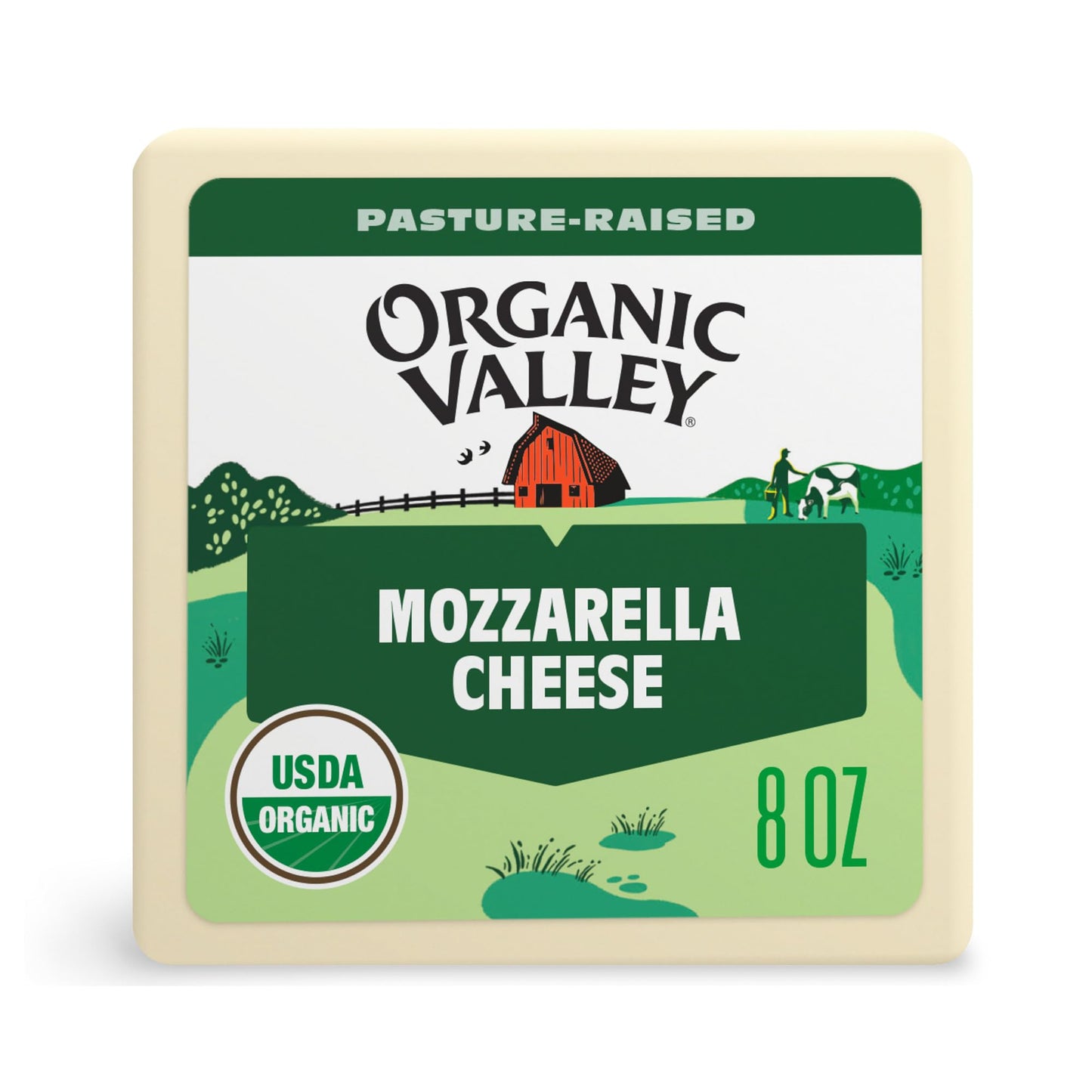 Organic Valley Low Moisture Part Skim Organic Mozzarella Cheese Block