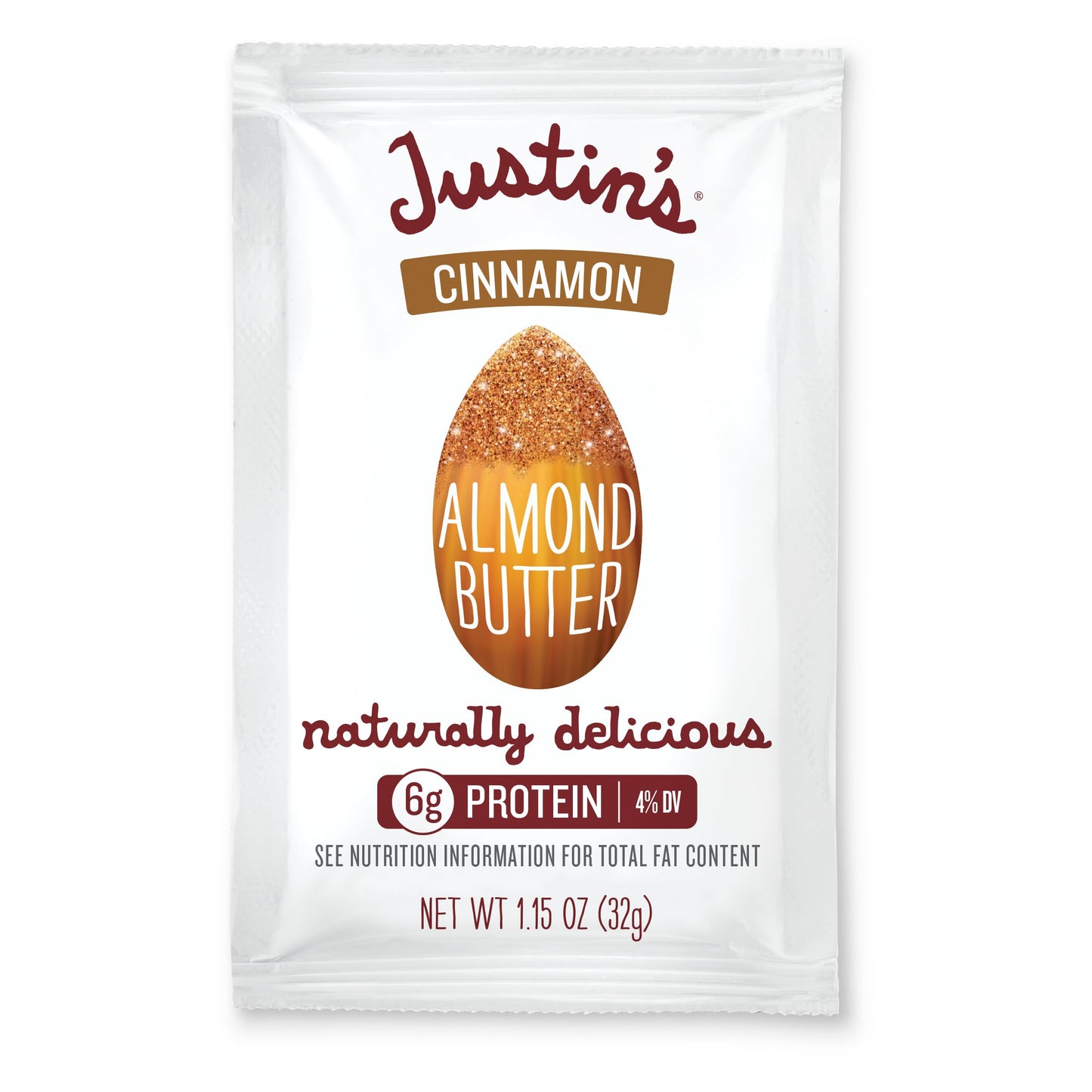 Justins cinnamon Almond Butter Squeeze Pack 1.15 OZ