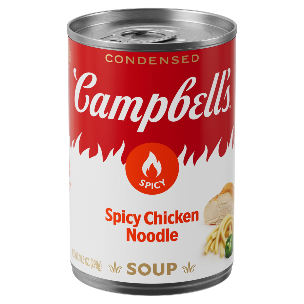 Campbells Condensed Spicy Chicken Noodle Soup, 10.5 oz Can