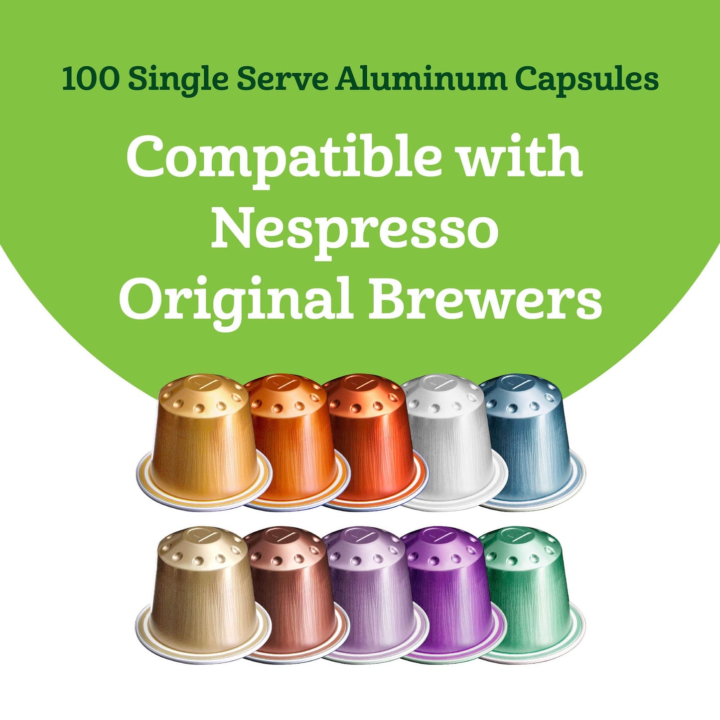 large online retailer Fresh Espresso compact pieces Variety Pack, Compatible with Nespresso Original malt-inspired, 100 Count (10 Packs of 10)