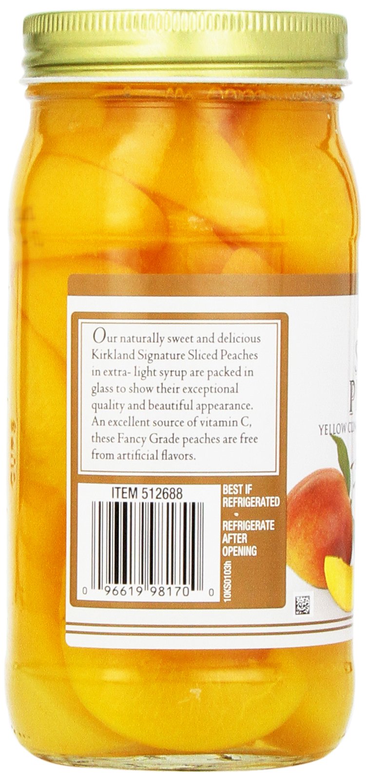 Kirkland Sliced Peaches, Pack of 4, 24 Ounce Each - Delicious and Nutritious Fruit Snack