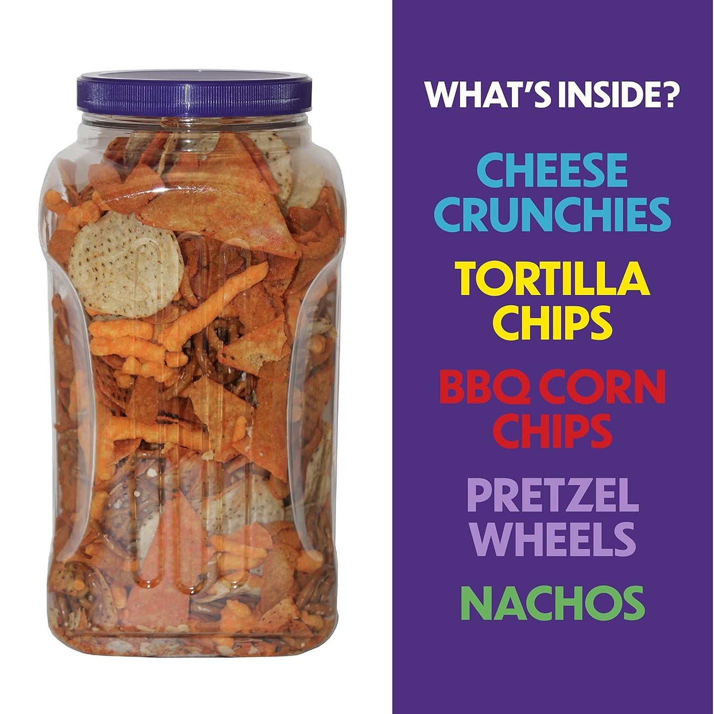 Utz Party Mix – 1 Oz. Bags (60 Count) Tasty Snack Mix Of Corn Tortilla, Nacho Tortilla, Pretzel, Bbq Corn Chip And Cheese Curl, Perfect For Vending Machines, Individual Snacks To Go, Trans-Fat Free