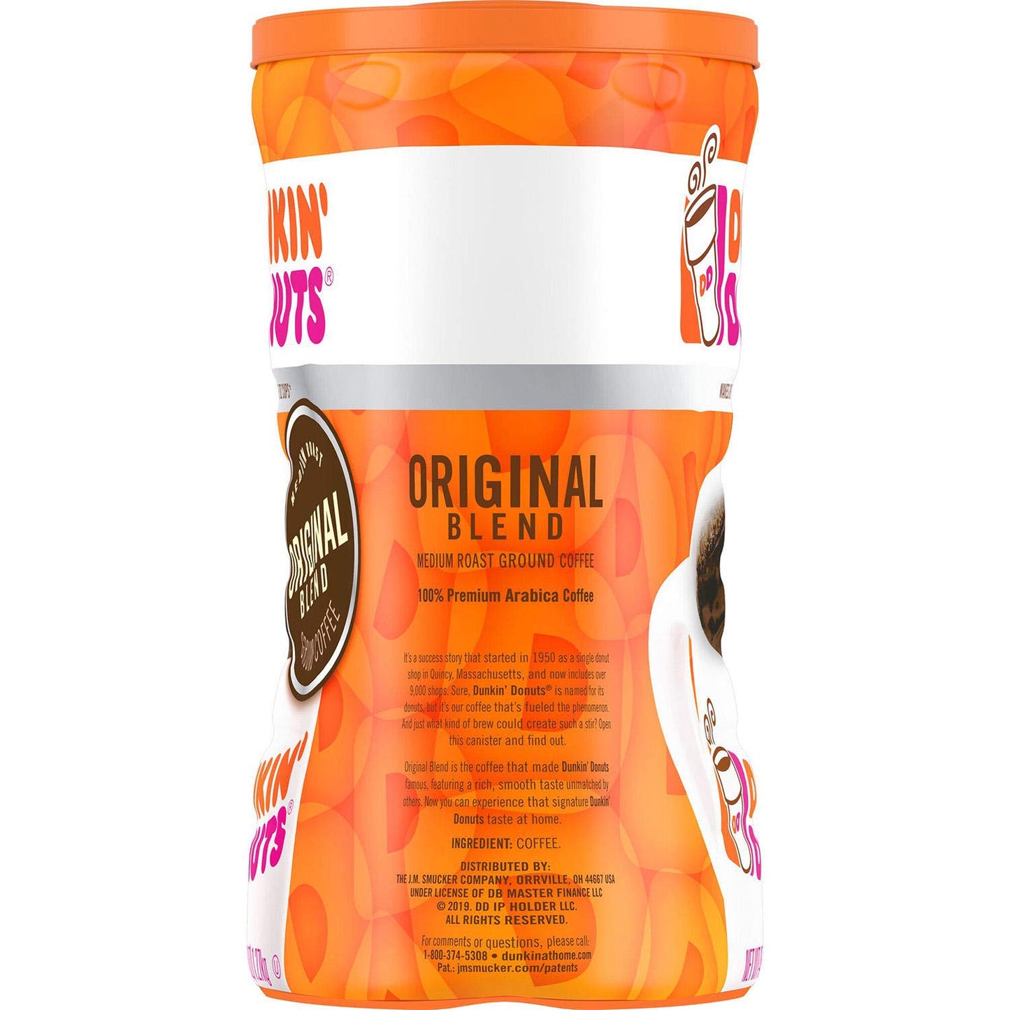 Dunkin Donuts Original Ground Coffee  45 oz - Makes up to 150 6 fl oz cups  2 Pack