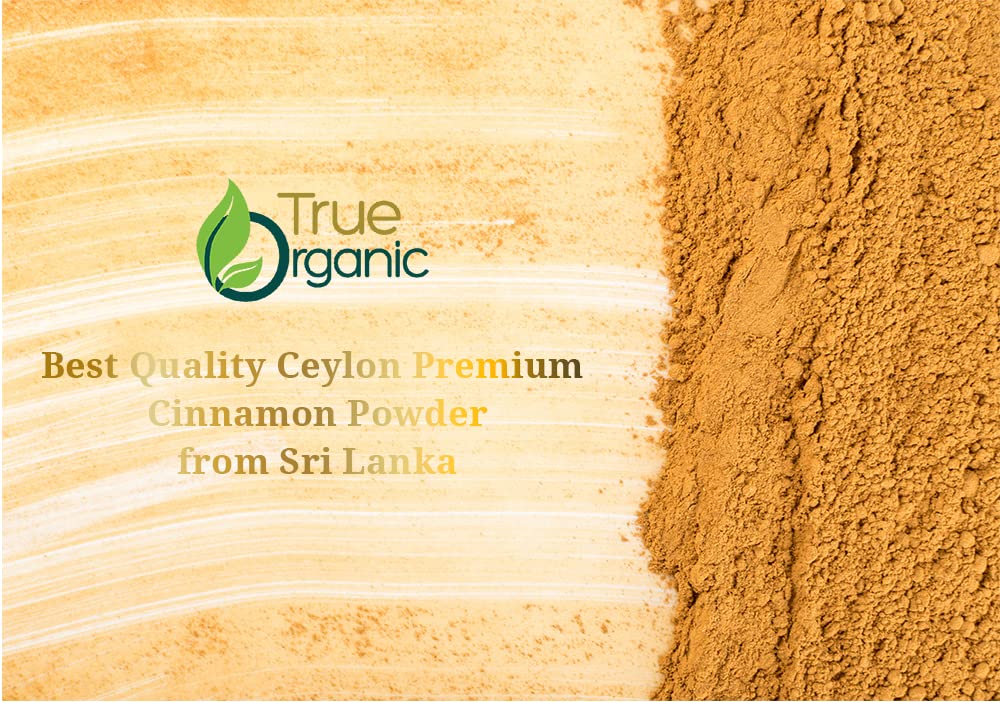 True Organic Ceylon Cinnamon Powder  1 lb  Gluten Free  USDA & Kosher Certified  Organic Cinnamon powder  Ground Cinnamon  Non-GMO  Ceylon enhanced Quality