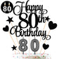 80Th Birthday Cake Decorations Set, 80Th Birthday Candles Numeral 80 Cake Candles And Happy 80Th Birthday Cake Toppers For Party