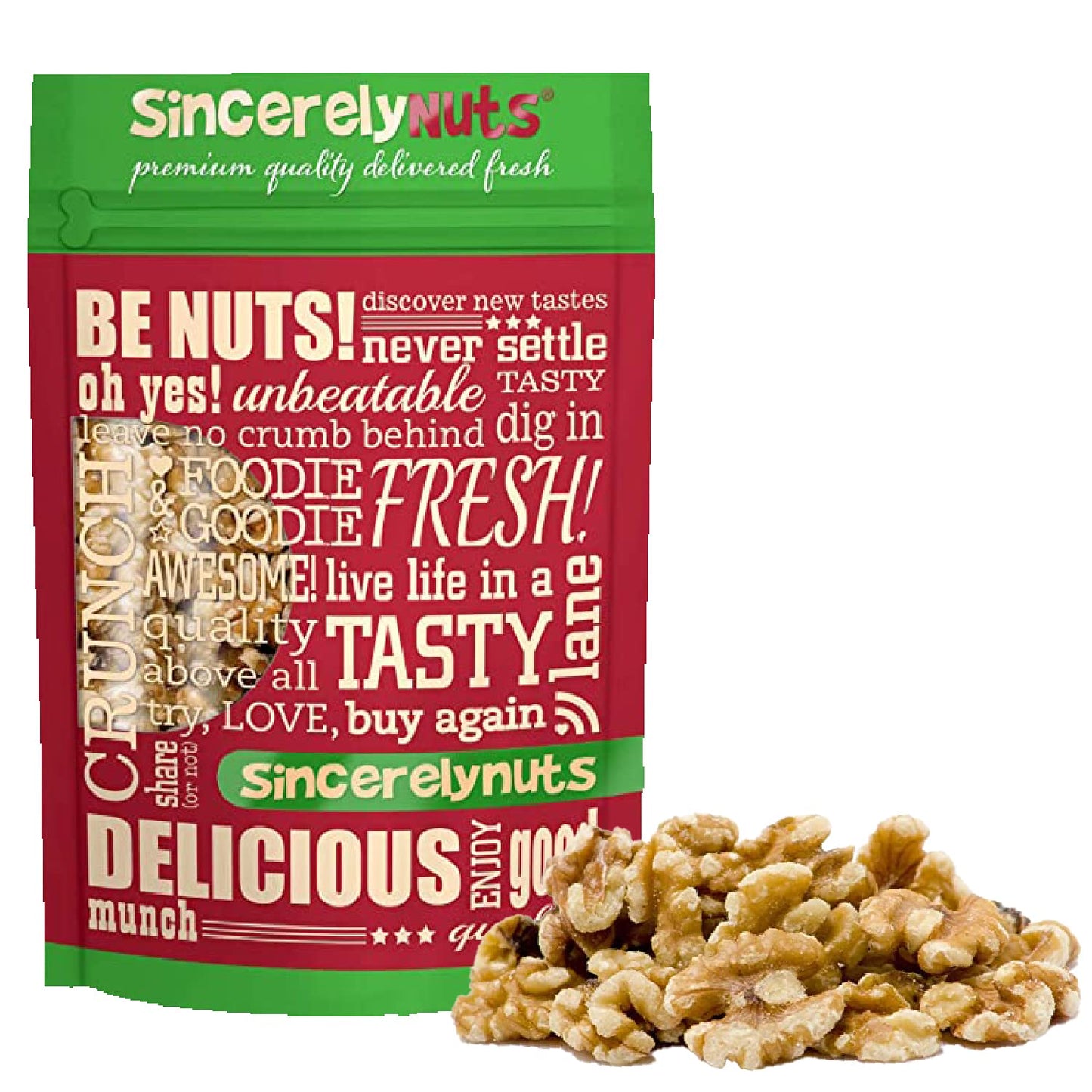 Sincerely Nuts Raw Shelled Walnuts (3Lb Bag) | No Shell Walnut Halves And Pieces | Easy To Eat & Cook Right Out Of The Bag | Kosher & Gluten Free Superfood | Plant Based Fiber & Healthy Fats