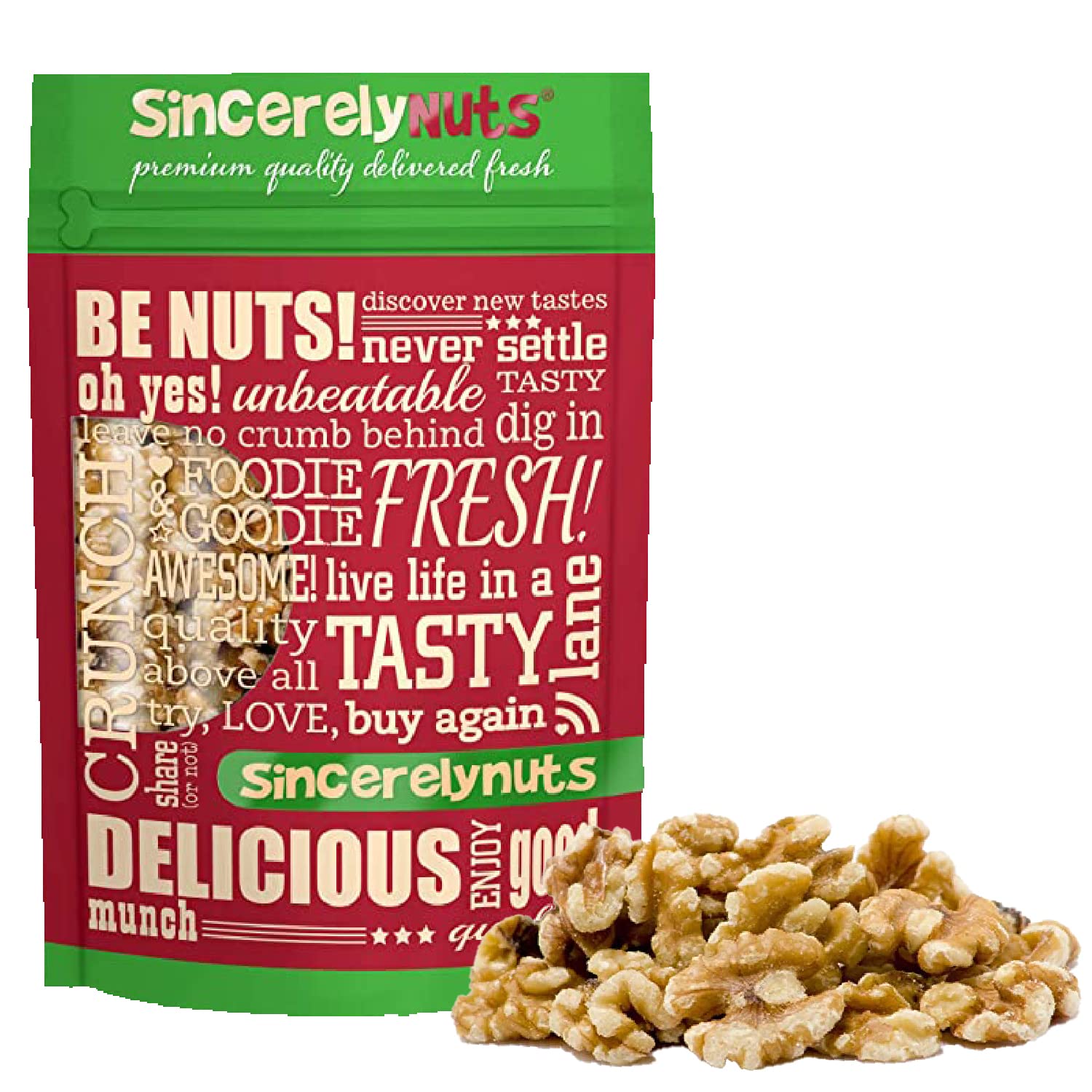 Sincerely Nuts Raw Shelled Walnuts (3Lb Bag) | No Shell Walnut Halves And Pieces | Easy To Eat & Cook Right Out Of The Bag | Kosher & Gluten Free Superfood | Plant Based Fiber & Healthy Fats