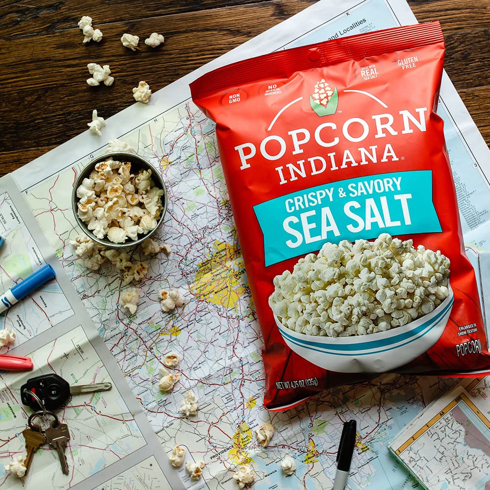 Popcorn, Indiana Sea Salt Popcorn, 2.1 Oz (Pack of 6)