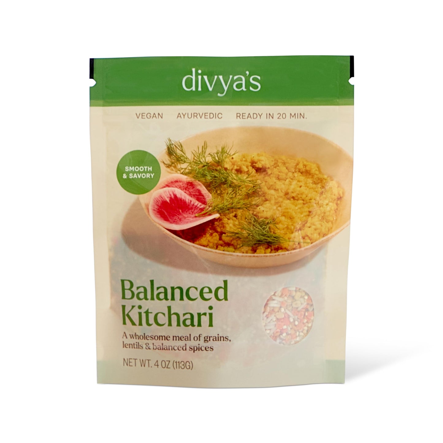 Divya's Balanced Kitchari, Smooth & Savory, One-Pot Ayurvedic Meal with Grains, Lentils, & Spices, Healthy & Nourishing Plant-Ba