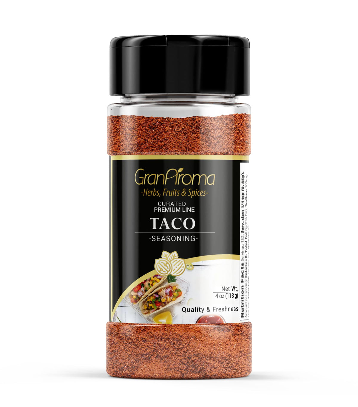 GranAroma Taco Seasoning, Mild Heat, Authentic Spice Mix (4 Ounce)