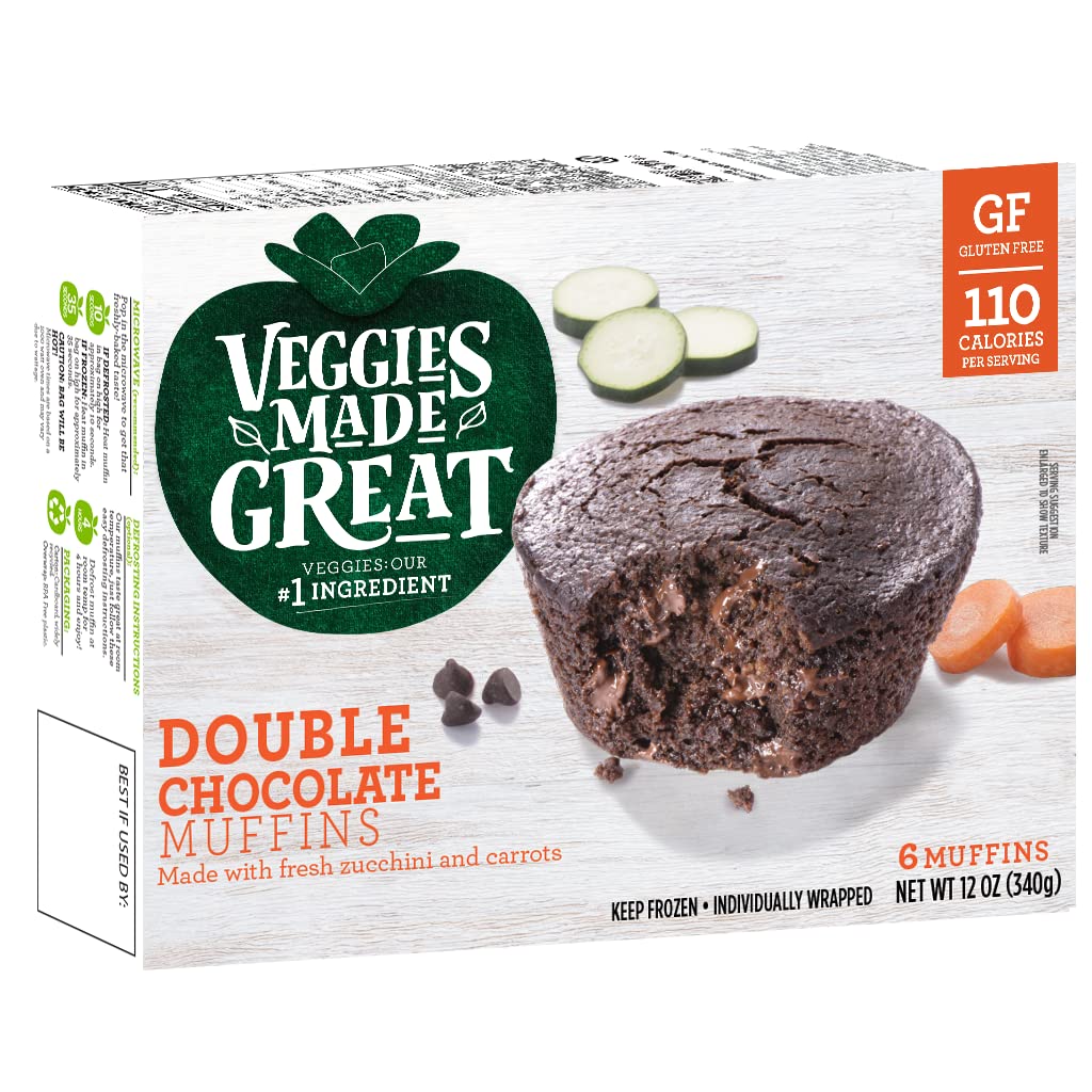Veggies Made Great, Double Chocolate Muffins, 12 Ounce