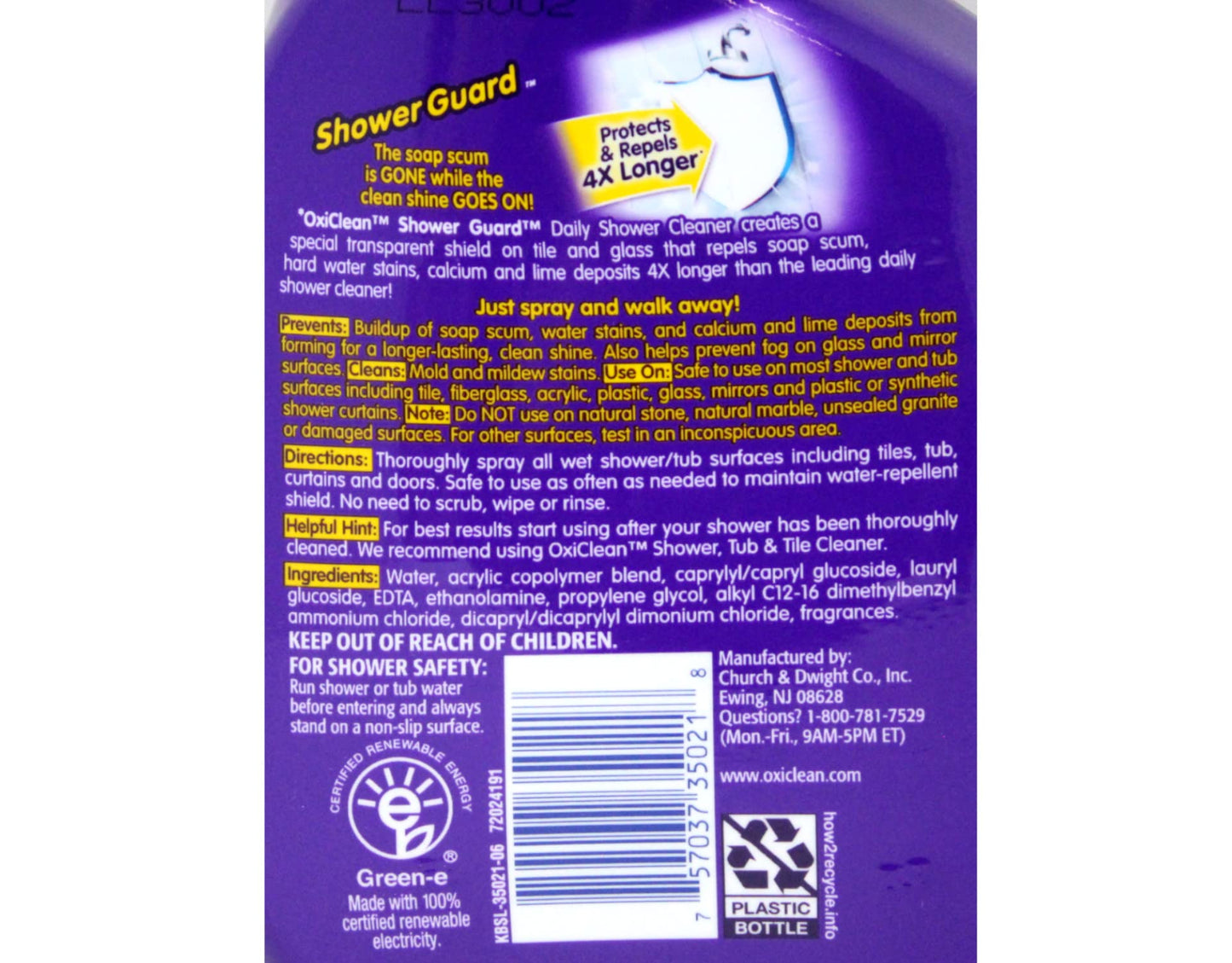 Oxiclean Shower Guard Daily Shower Cleaner, 30 Oz., (Pack Of 3)