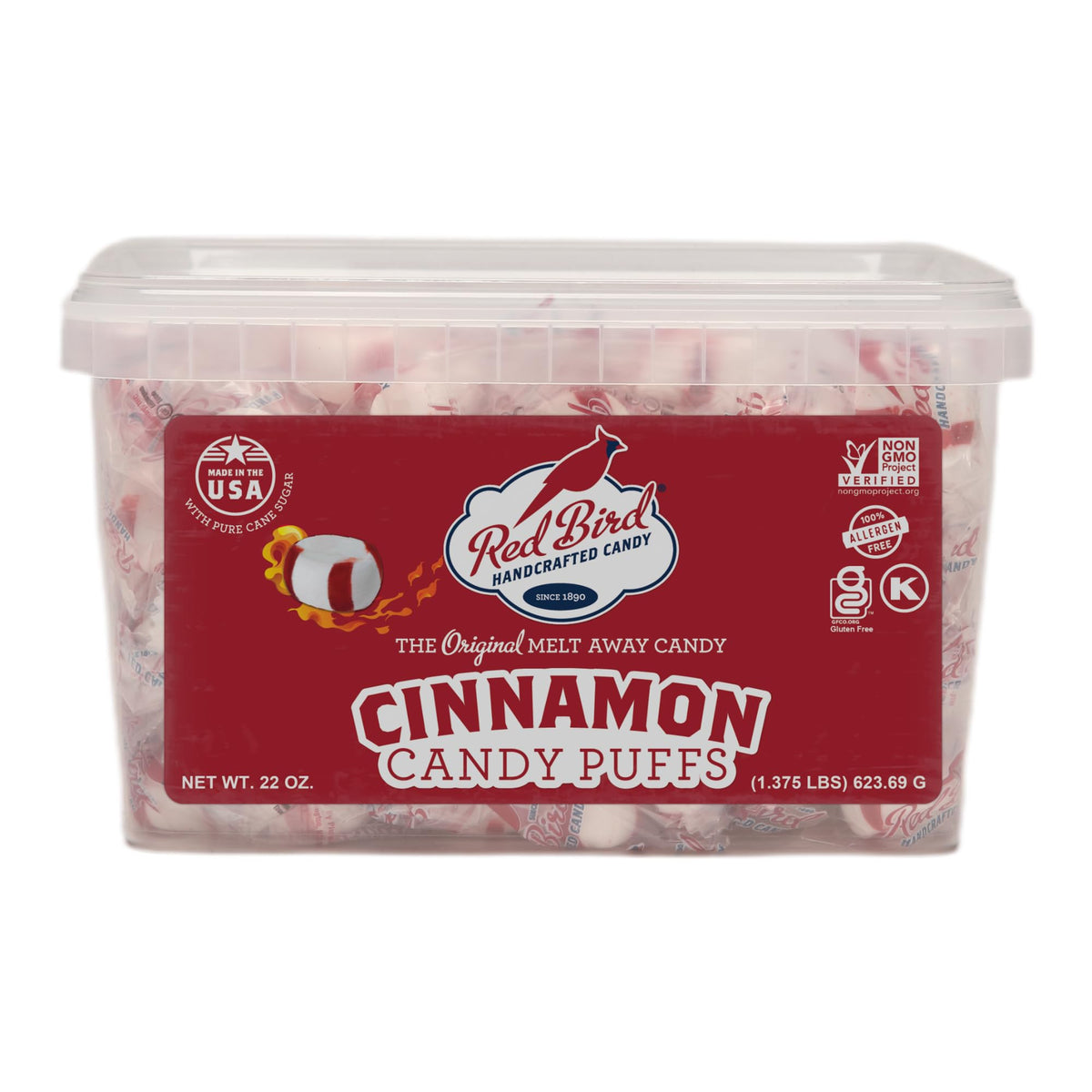 Red Bird Cinnamon Candy, Individually Wrapped, Gluten Free Breath Mints, 22 oz