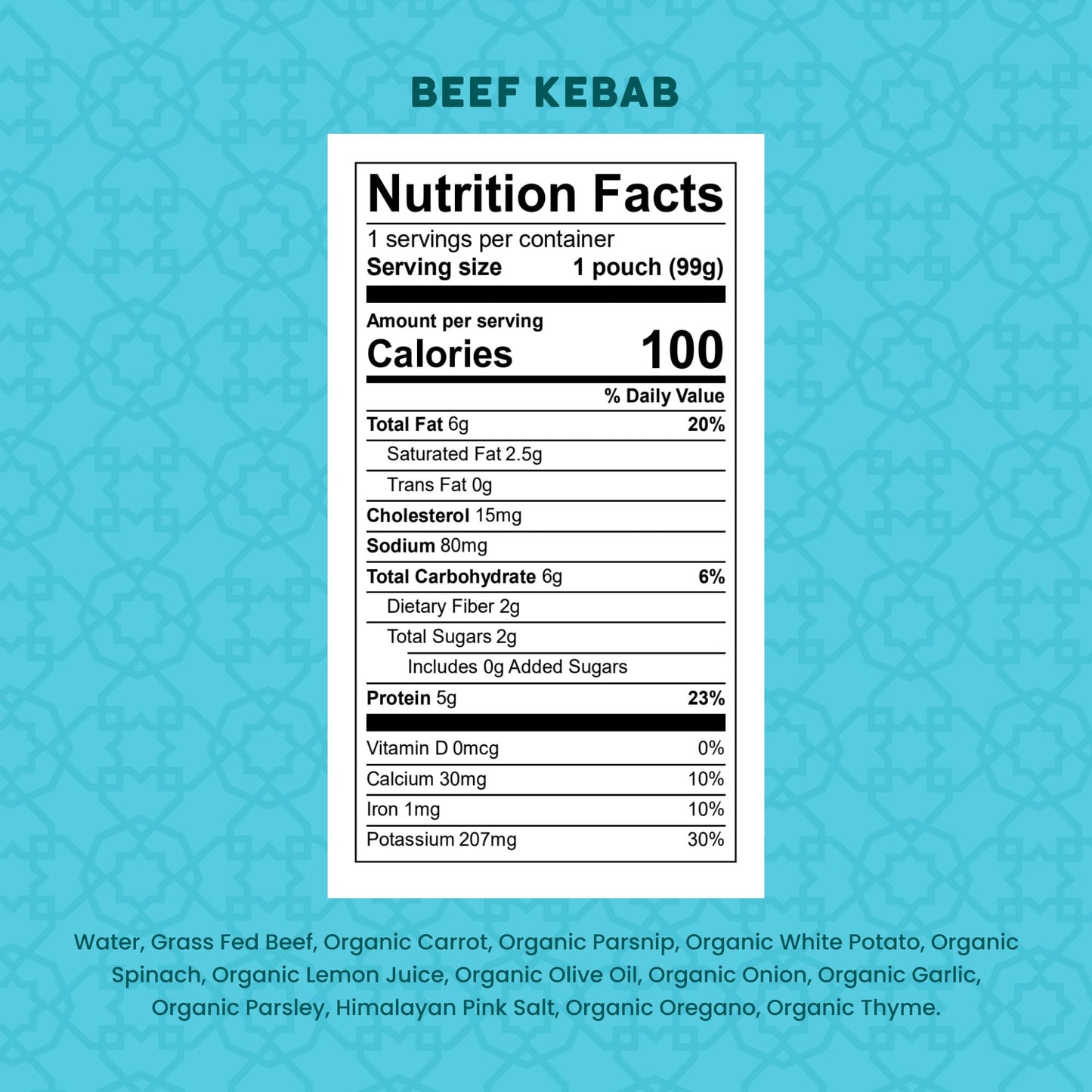 Serenity Kids 7+ Months World Explorers Beef Kebab Baby Food Pouches - 3.5 Oz, Pack Of 6-5G Protein Baby Food With Meat - Snack With Grass-Fed Beef & Veggies - Convenient On-The-Go Toddler Snacks