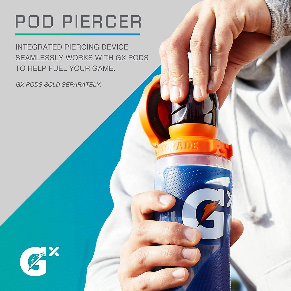 Gatorade Gx Kit Sports Drink, 30oz, Marble Neon, Model 052000051902, Plastic