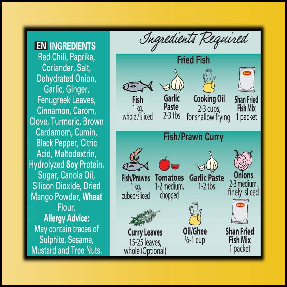 Shan - Fried Fish Seasoning Mix (50G) - Spice Packets For Spicy Fried Fish (Pack Of 3)