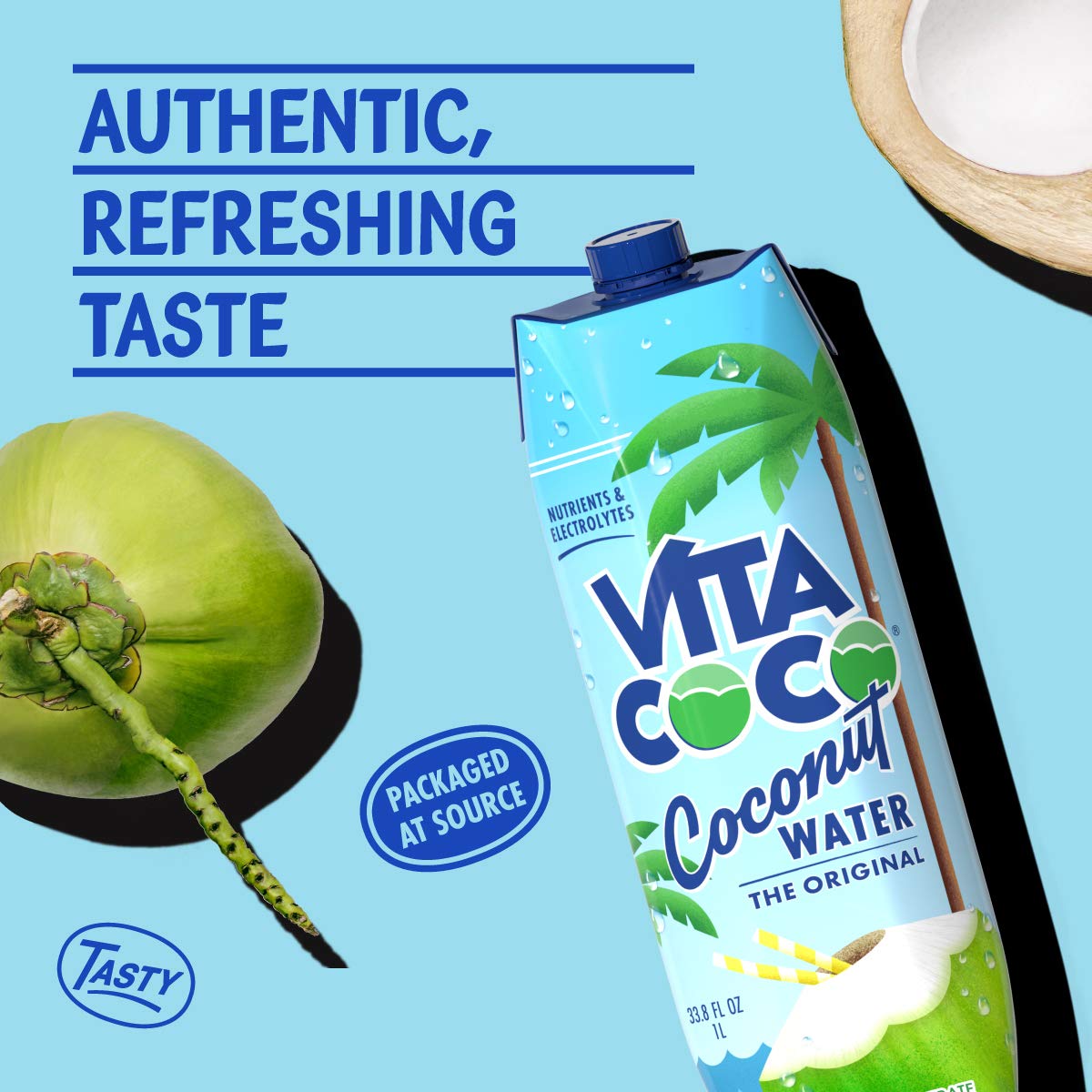 Vita Coco Coconut Water Original - 33.8 Fl Oz (Pack of 6)