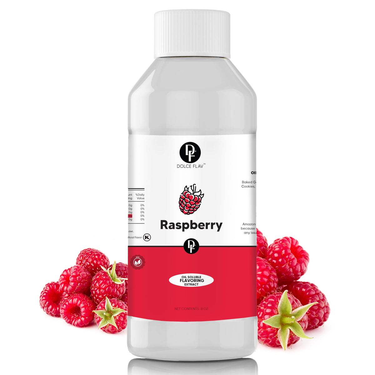 Dolce Foglia Raspberry Flavor Concentrate for Food & Cosmetics, 8 Oz.