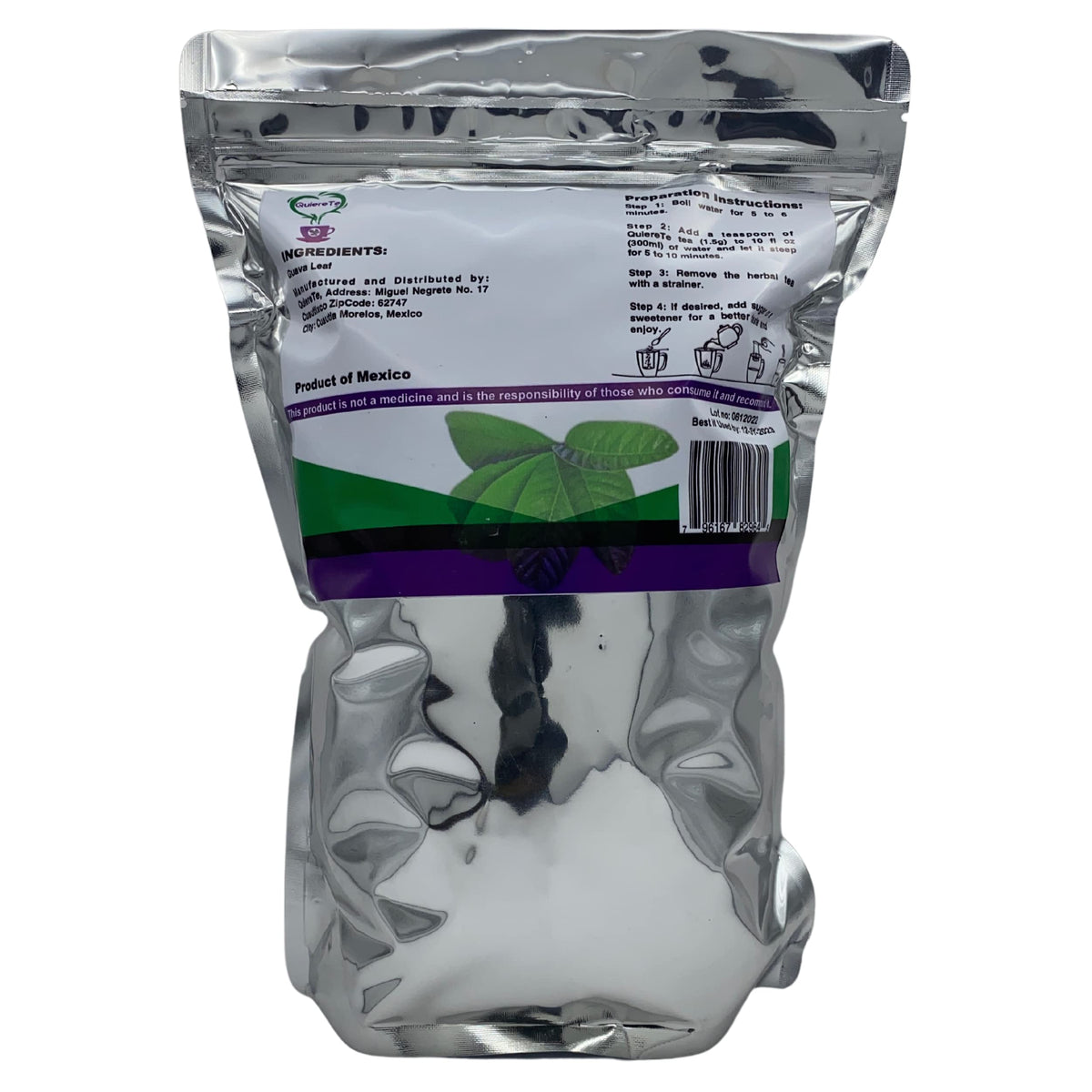 Guava Leaves, Quiere Te, Guava Tea, 5.3 Oz (150 Grams), Up To 200 Cups, Dried Whole Guava Leaves, Psidium Guajava, Guava Herbal