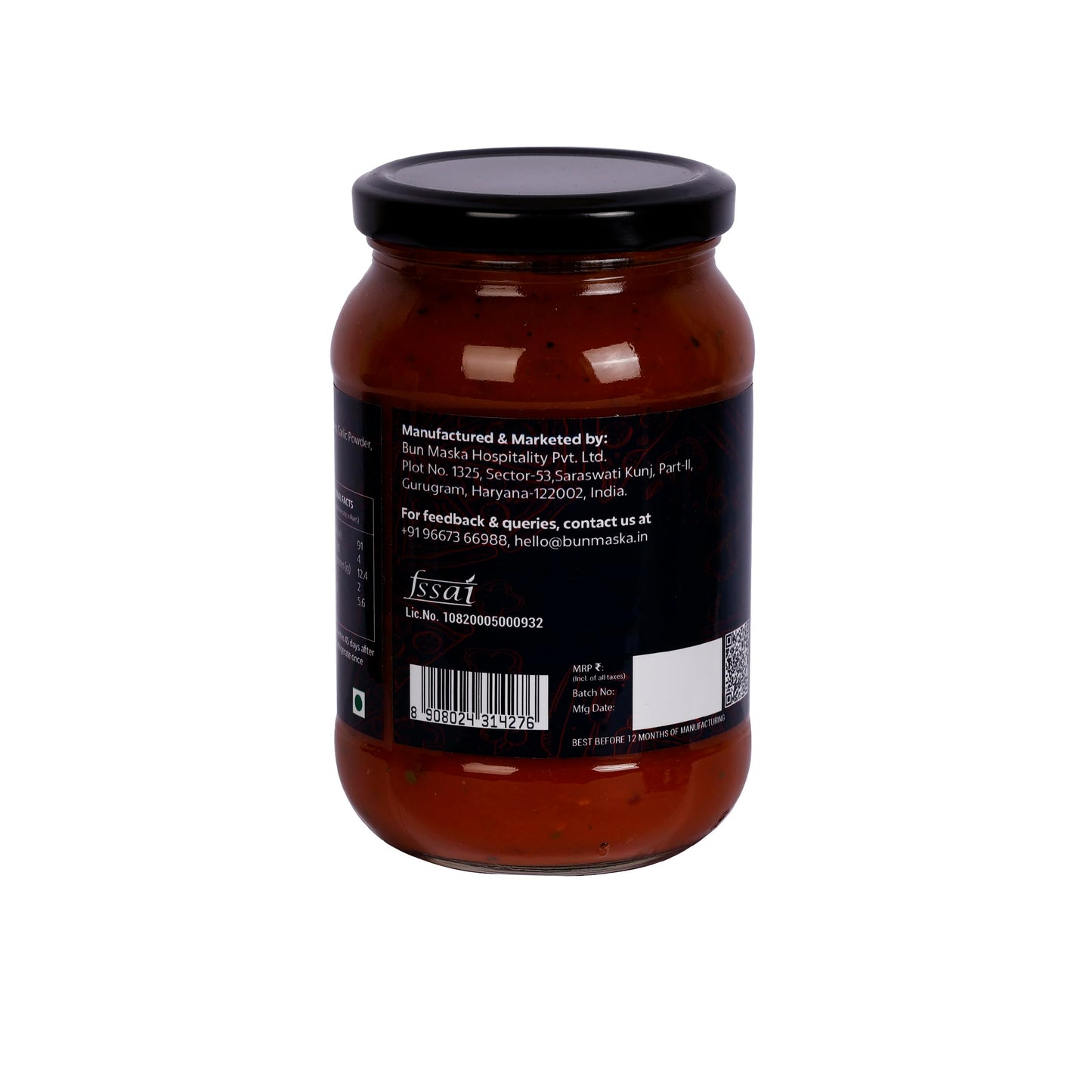 Bun Maska Original Pizza & Pasta Sauce|Ready To Eat Healthy Food|Made With Fresh Tomatoes|No Added Preservatives, Colors & Flavo