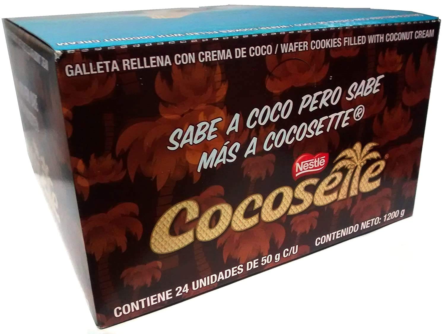 Nestle Cocosette 24 Pack Wafer Cookies Filled With Coconut Cream/Galleta Rellena Con Crema De Coco