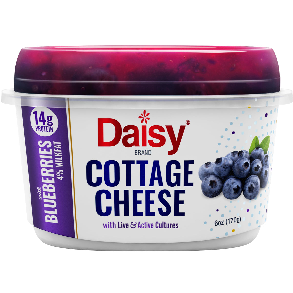 Daisy Brand Blueberry Single 4% Cottage Cheese, 6.0 Oz
