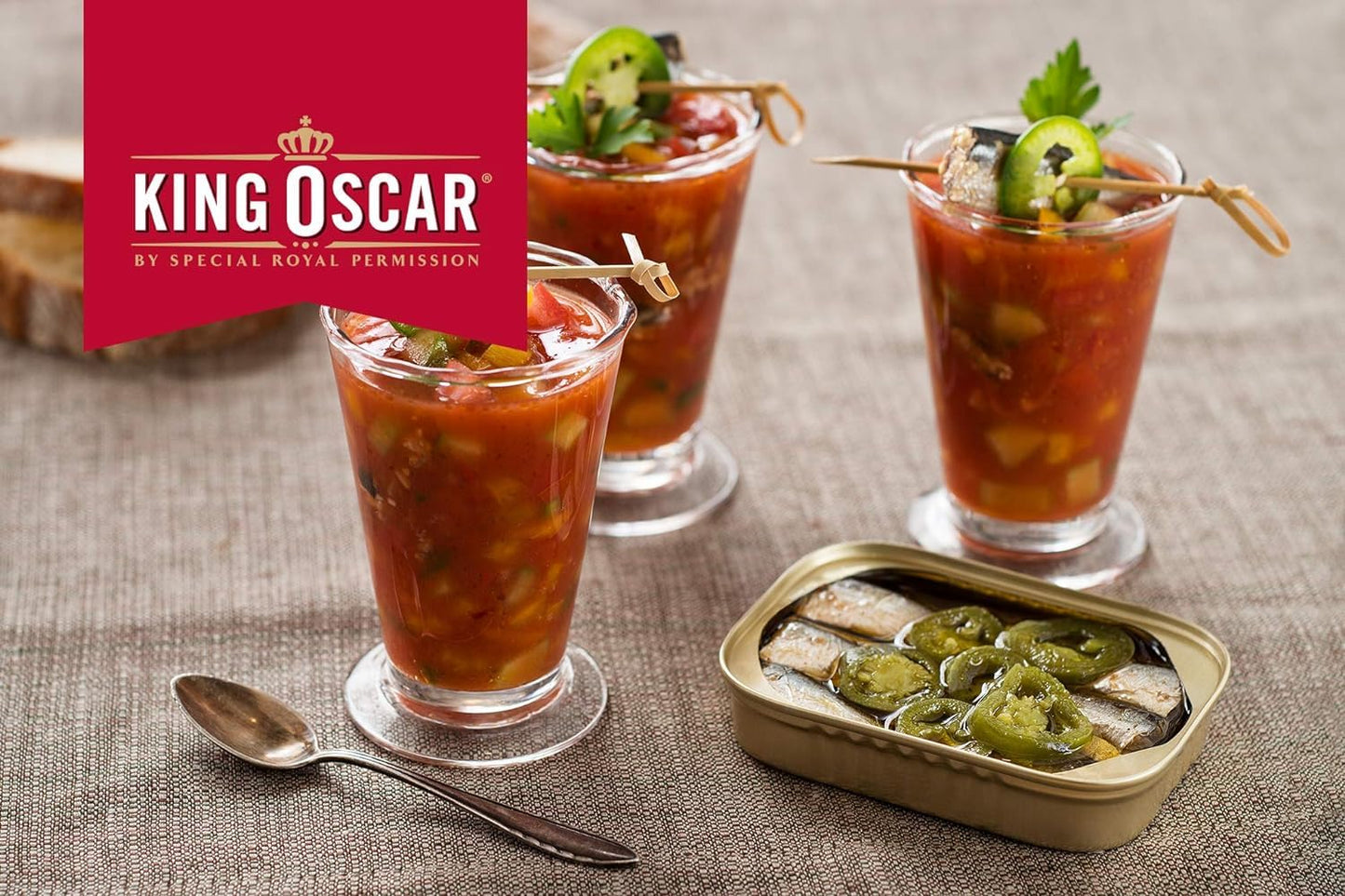 King Oscar Wild Caught Sardines in Extra Virgin Olive Oil  Hot Jalapeno Peppers  3.75 Ounce (Pack of 12)