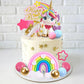 29 Pcs Unicorn Cake Topper, Unicorn Rainbow Cake Decorations With Rainbow Stars Unicorn Balls Happy Birthday Cake Decorations Fo