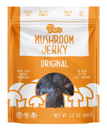 Pan'S - Mushroom Jerky Original - Case Of 6-2.2 Oz